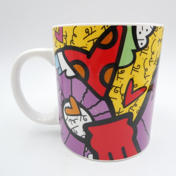 Romero Britto for Coca-Cola Large Mug 2014 Bottles Hearts Love - Picture 4 of 12